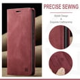 thumbnail image 6 of ELEHOLD for Google Pixel 7 Pro 2022 Wallet Case, Slim Luxury PU Leather Flip Cover RFID Blocking Card Slots Magnetic Closure Anti-Scratch Shockproof Case for Google Pixel 7 Pro 6.7 inch,Winered, 6 of 8