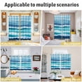thumbnail image 6 of Ocean Beach Kitchen Curtains 96 Inch Length, Modern Blue Coastal Wave Oil Painting Art Grommet Top Bedroom Living Room Curtains, Light Filtering Cafe Curtain Drapes 2 Panels Set 104''x96'', 6 of 9
