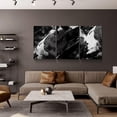 thumbnail image 5 of 3 Piece Abstract Wall Art Black and White Paintings Minimalist Wall Decor Graffiti Poster Modern Artwork Picture HD Canvas Print,Framed for Living Room Bedroom Bathroom, 12"x16"x3 Panels, 5 of 7