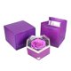 thumbnail image 3 of Caja de joyería, anillos, pendientes, caja de almacenamiento de collares, jabón portátil, caja de joyería con flor de rosa, contenedor, caja de regalo Púrpura, 3 of 10