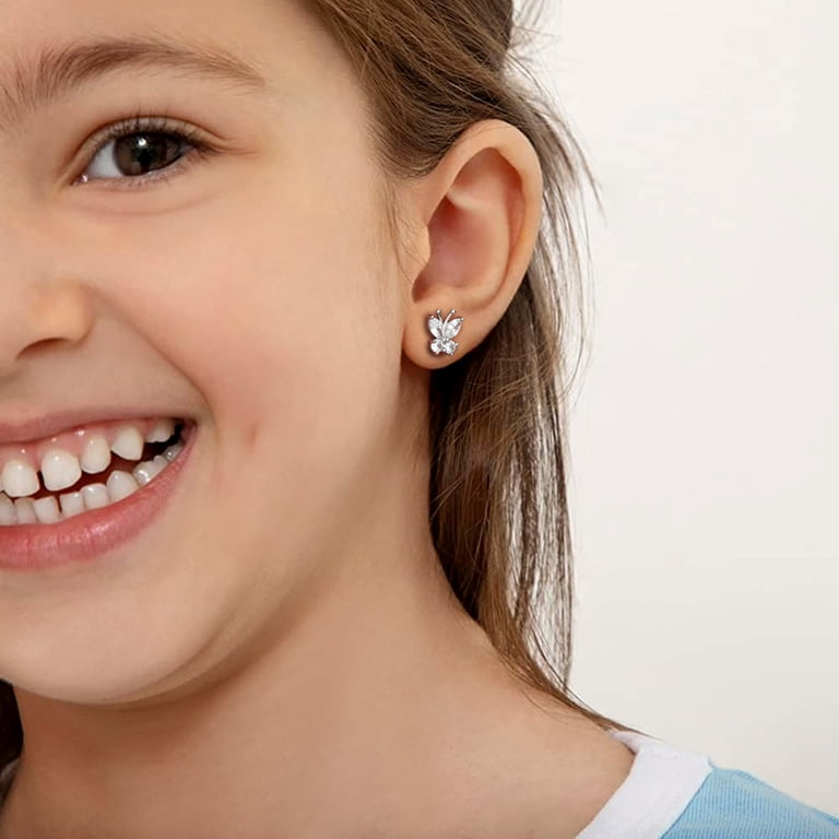 Bestyle Butterfly Stud Earrings, Sterling Silver photo 3