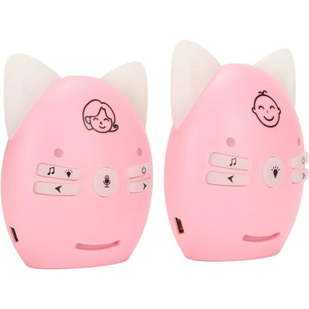 LANFENG Audio Baby Monitor, 2 Way Talk Long Range Baby Monitor with Night Light, 1 Parent Unit, Built in Music, Two Way Intercom