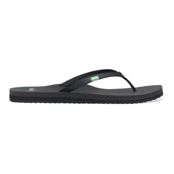 Sandalias tipo flip flop Sanuk Yoga Joy para mujer con espuma viscoelástica, negras, talla 7
