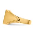 thumbnail image 2 of Auriga Fine Jewelry Fathers Day Gift 14K Yellow Gold 12.0x12.0 mm Open Back Signet Ring for Men Size 9, 2 of 6