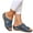 Blue, variant on Womens Wedge Sandals Rubber Sole Casual Slip on Summer Dressy Shoes Leather Walking Slides