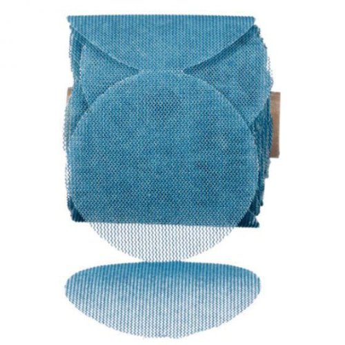 3M 36449 Hookit Blue Net Abrasive Disc Roll, 3'' Diameter, 80 Grit, Hook and Loop, Roll of 100