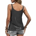 thumbnail image 7 of Hueook Sequin Tank Tops for Women Sparkly Tops Prom Party Outfit Concert Women's Solid Color Sequin Round Neck Suspender Fashionable Temperament Top Gray M, 7 of 7