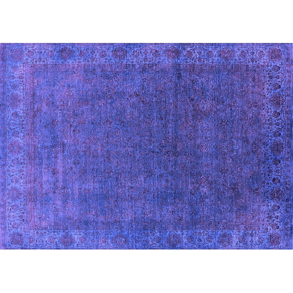 Ahgly Company Indoor Rectangle Oriental Purple Industrial Area Rugs, 6' x 9'
