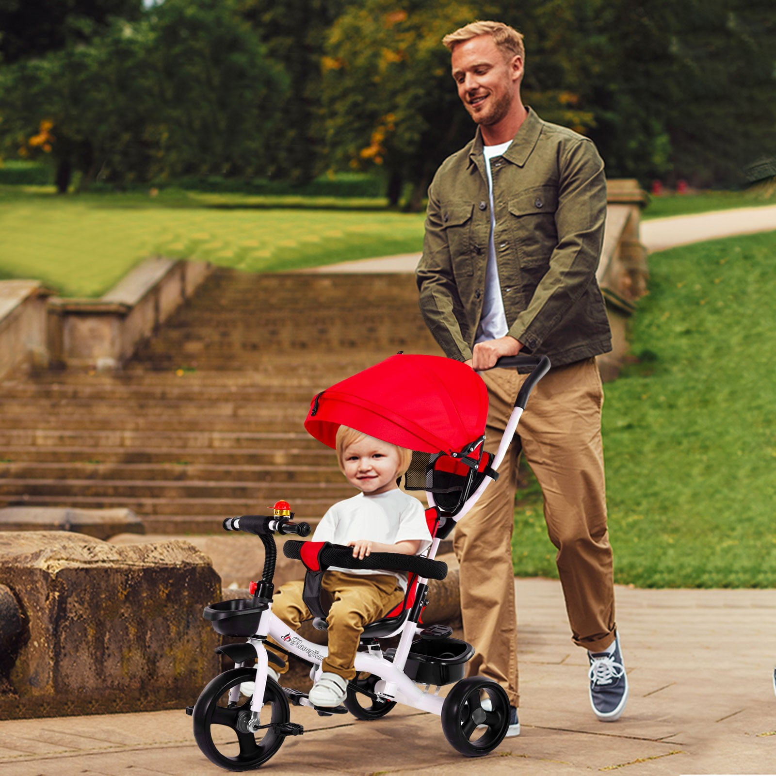 tricycle with stroller