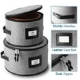 thumbnail image 3 of StorageBud 4pc Set China Plate Storage Set, Hard Shell and Stackable, Securely Padded Dinnerware Storage Containers & Dish Cases with Dividers, Handles & Zippers for Transport, 3 of 7