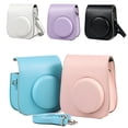 thumbnail image 1 of WIZUTIZ Instant Camera Case For Mini 11 Leather Bag Solid Color Case Protective Home Supply Crafted with Care Blue Pu Clearance Sales, 1 of 2