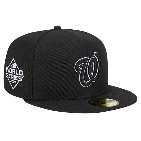 Men's New Era Black Washington Nationals Logo 59FIFTY Fitted Hat