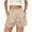 Khaki, variant on Women Summer Shorts,Striped Shorts Elastic Waist Mid Rise Straight Leg Shorts Lounge Sleep Pajama Bottoms Beach Vacation Outfits(Pink,M)