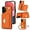 Orange, variant on Phone Case for Samsung Galaxy A13 4G/5G Wallet Cell Cover with Credit Card Holder Slot Stand Shoulder Purse Crossbody Strap Long Lanyard Leather A04s M13 G5 A 13 LTE 13A 2022 Women Girl Orange