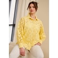 thumbnail image 5 of Ellos Women's Eyelet Button Front Shirt With Blouson Sleeves, 5 of 6