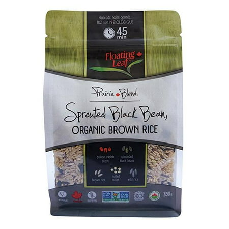 Floating Leaf 311479 12 oz Rice Brown Black Bean Organic Sprouted - Pack of