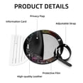 thumbnail image 4 of Mathematical Engineering 2Pcs PU Leather Round Luggage Tags with Privacy Cover and Name ID Tag for Suitcase, Handbags, Backpacks, School Bags, 4 of 6