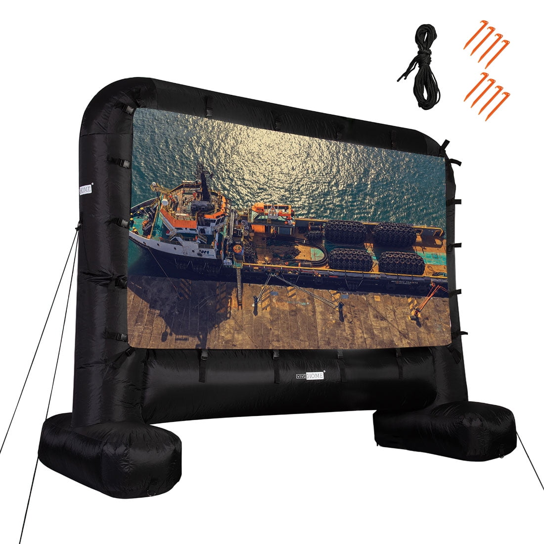 14ft Indoor and Outdoor Inflatable Blow up Mega Movie Projection Screen