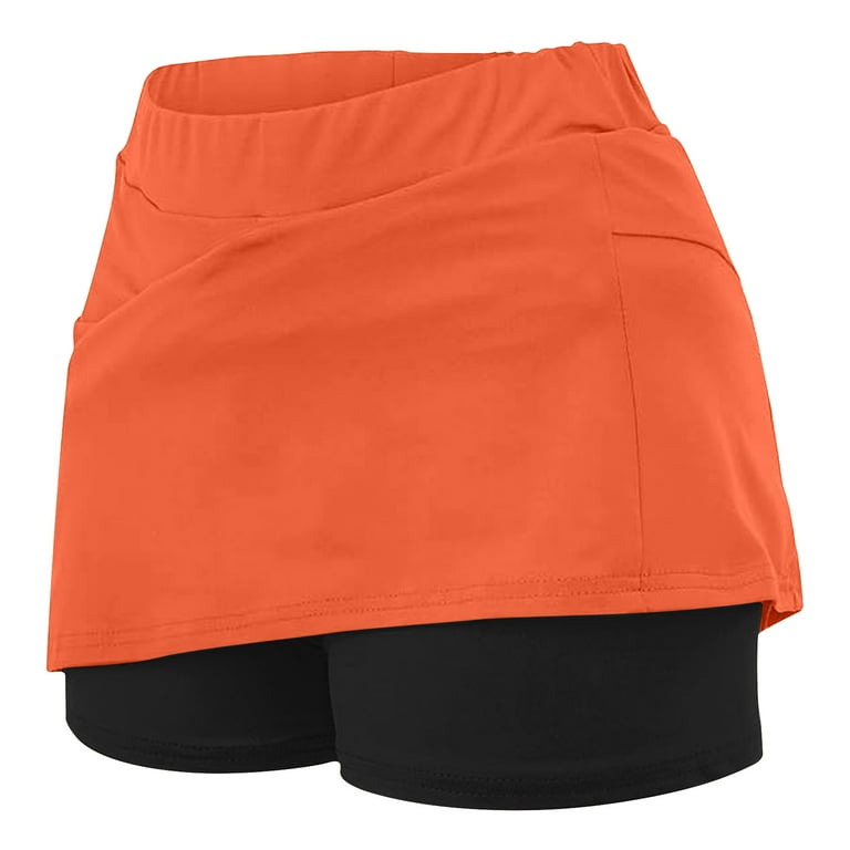 Annhoo Womens Plus Size Skirts Summer Athletic Elastic High Waist
