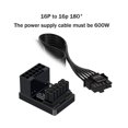 thumbnail image 3 of Tarjeta gráfica PCIE5.0, fuente de alimentación ATX3.0, 12 VHPWR, 12+4, 16 P, 600 W, conector adaptador macho a hembra de 180 grados, negro, 3 of 5