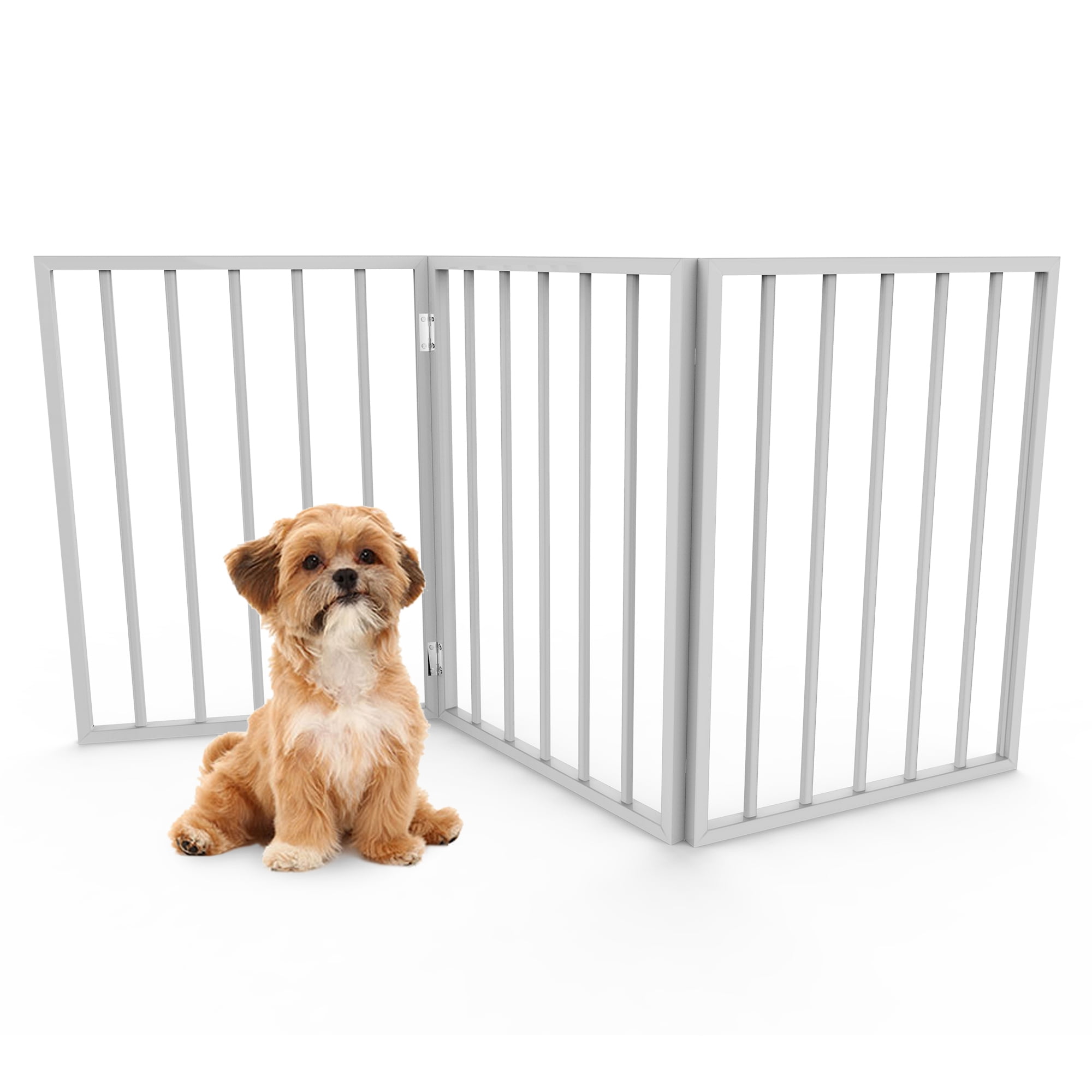Petmaker Freestanding Wooden Pet Gate, White