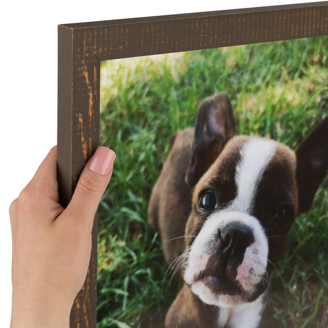 ArtToFrames 13x19 Inch Oak Picture Frame, This Brown Wood Poster Frame is Great for Your Art or Photos, Comes with 060 Plexi Glass (4596)