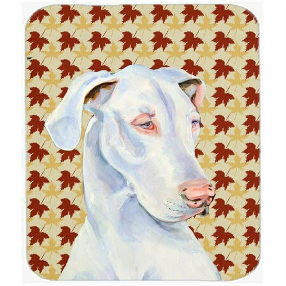 Great Dane Fall Leaves Portrait Mouse Pad, Hot Pad Or Trivet