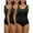 Blackx3, variant on YouLoveIt Womens One Piece Smooth Shapewear Waist Trainer Seamless Round Neck Tummy Control Shapewear Bodysuit Firm Control Underwear Tummy Control Bodysuit Shapewear Tank Top, 1/3 pcs