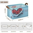 thumbnail image 2 of Ryvnso Roses Flower Heart Storage Bins Large Basket Foldable Cube Toys Organizer with Handles 1 PC, 2 of 7
