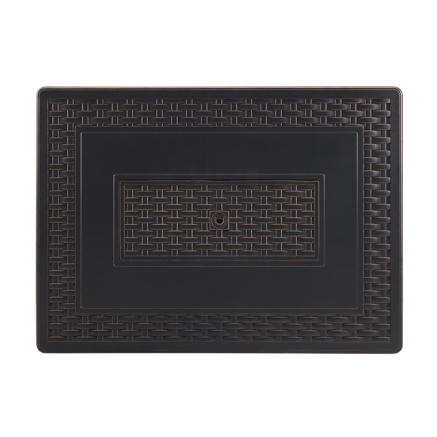 Fire Sense Albany Rectangle Aluminum Propane Fire Pit
