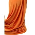 thumbnail image 4 of A2Y Women's Sexy Drape Front Deep V-Neck Cowl Neckline Halter Backless Party Club Top Orange S, 4 of 6