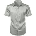 thumbnail image 4 of Men's Casual Short Sleeve Button-Down Shirt for Party and Daily Wear, 4 of 8
