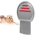 thumbnail image 3 of Pet Grooming Comb, Pet Comb Comfortable  for Dogs and Cats Bright Red, 3 of 7