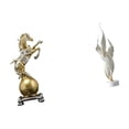 thumbnail image 6 of 2 Pieces Decorative Figurine Modern Sculpture Tabletop Statue Delicate Styling for Desktop Centerpiece Shelf Decoration, 6 of 8