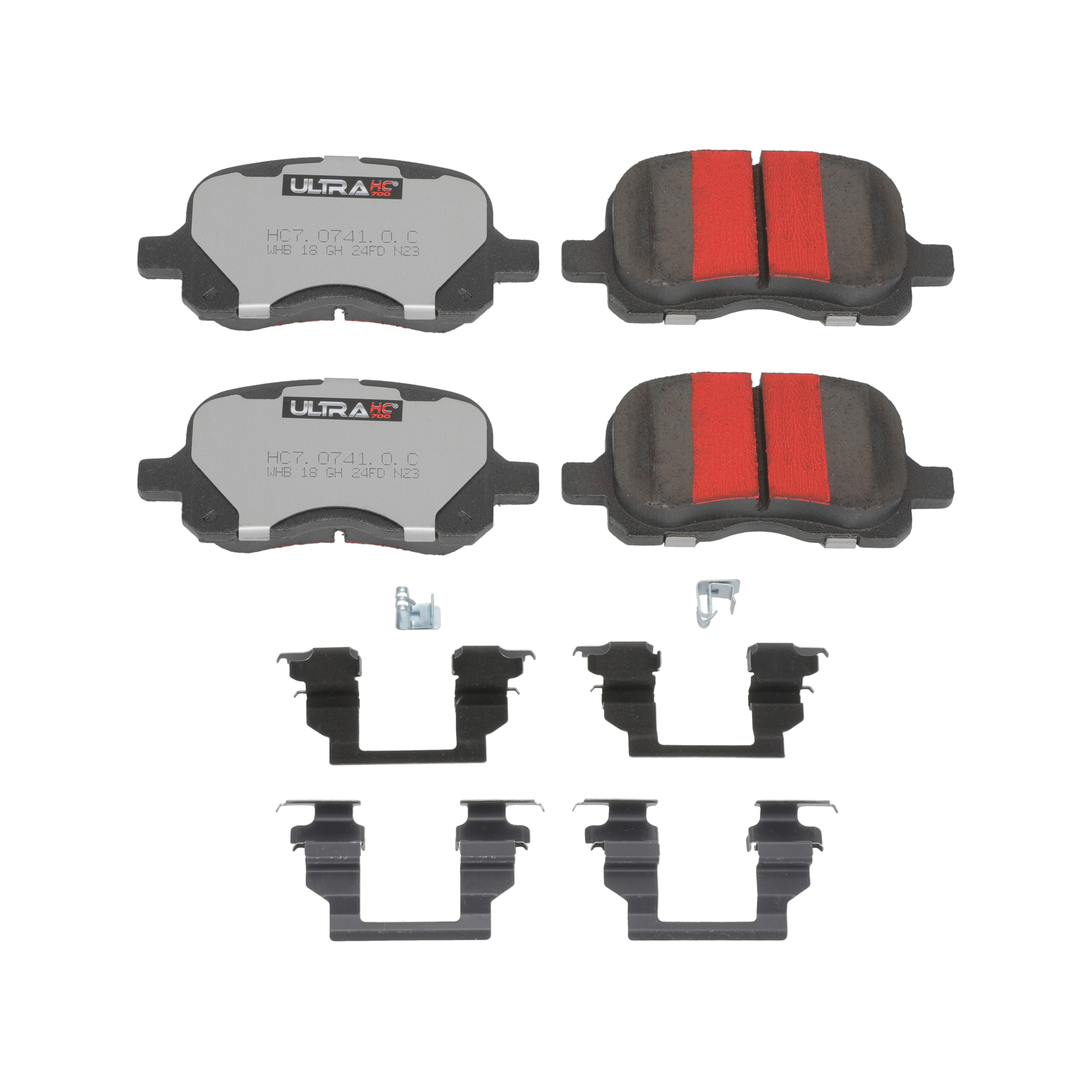 UltraHC 700 Brake Pad Set, Front HC7.0741.0.C, Toyota Corolla 2002-1998