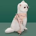 thumbnail image 4 of Small Dog Harness and Leash Set Reflective Mesh Dog Vest Harness Extra Small Pink Checkered Plaid Harness for Small Dogs Puppy Walking Harness and Leash Set for Small Puppies, 4 of 8