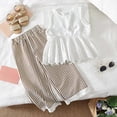 thumbnail image 2 of GXWEA Girls Outfits 2T Girls Clothes Toddler Girl Clothes Baby Girl Summer Outfits Sleeveless Shirts Tops Shorts Set For Girl Clothing, 2 of 9
