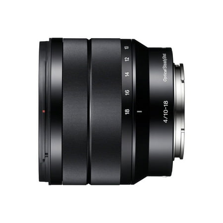 Sony - 10-18mm f/4 Wide-Angle Zoom Lens for Most NEX E-Mount Cameras - Black