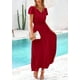 thumbnail image 3 of Vestido largo PRETTYGARDEN Verano 2025 con cuello en V y manga corta con volantes, 3 of 9