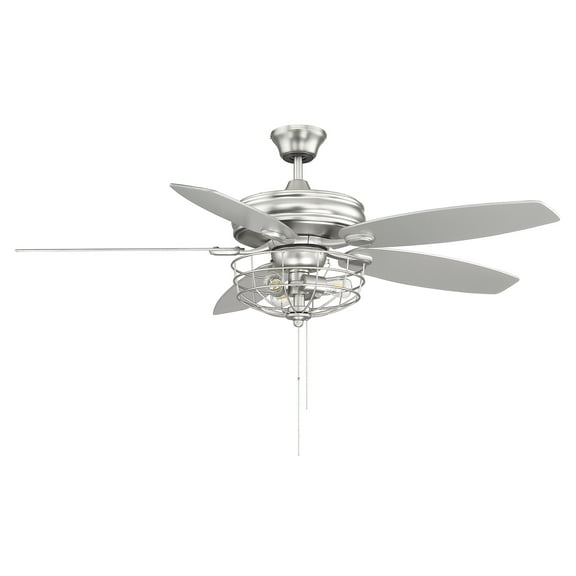 Trade Winds Lighting 3-Light Ceiling Fan In Brushed Nickel