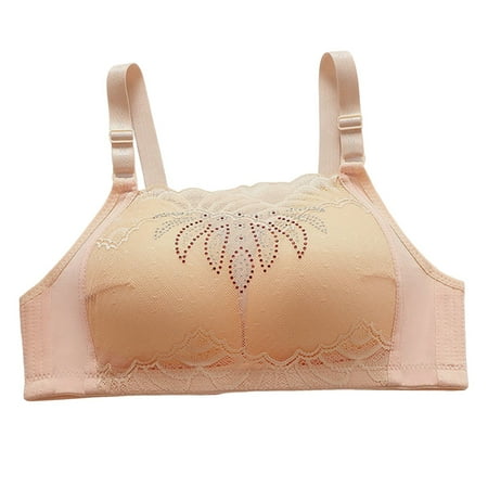 

Women s Comfortable Large Size Thin Style Anti Sagging Beautiful Back No Steel Ring Bra