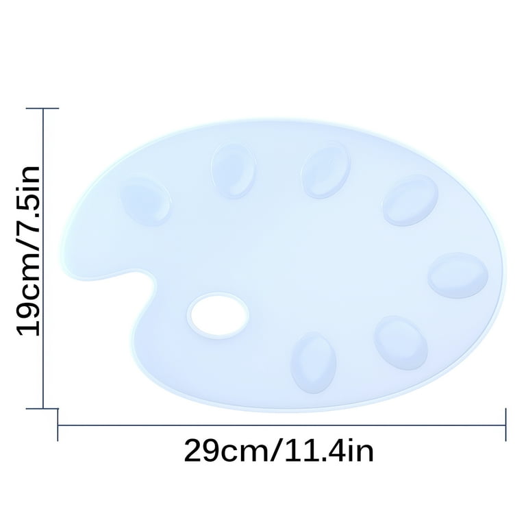 Silicone Mirror Palette Mold Crystal Resin Epoxy Oval Palette Mold DIY  Paint Palette Casting Mold for Paint Palette Gift 