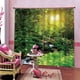 thumbnail image 3 of Ventana cortina pared colgando impermeable poliéster tropical selva tropical patrón decoración drapeado inconsciente impreso suministros s 2 piezas Inevent HA010897-01, 3 of 7