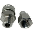 thumbnail image 4 of ESSENTIAL WASHER Pressure Washer Fittings Stainless Steel Quick Connect Coupler Socket/Plug Adapter Set (QC Socket/Plug Set - 3/8 Inch (M-NPT/F-NPT)), 4 of 9