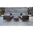 thumbnail image 2 of AMALFI 9 Piece Wicker Patio Furniture Set 9c in Brown and Gray, 2 of 7