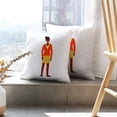 thumbnail image 6 of LALILO Throw Pillow Covers Black Afro American Young Girl Woman Afro Cushion Cover 18" x 18", 2 Pack, 6 of 6