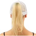 thumbnail image 3 of LAICAIW Ponytail Baseball Cap Messy High Bun Adjustable Mesh Trucker Sun Hat for Women, 3 of 6