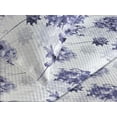thumbnail image 3 of Ambesonne Flowers Vintage Quilted Coverlet 3 Pcs, Hydrangea Pattern, Queen Size, Dark Lavender Ceil Blue, 3 of 4