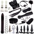 thumbnail image 1 of Juego de 23 juguetes sexuales para adultos con esposas, látigo, consolador, vibrador, tapones anales, clip para vendar los ojos, juegos BDSM, productos para mujeres, hombres y parejas., 1 of 9
