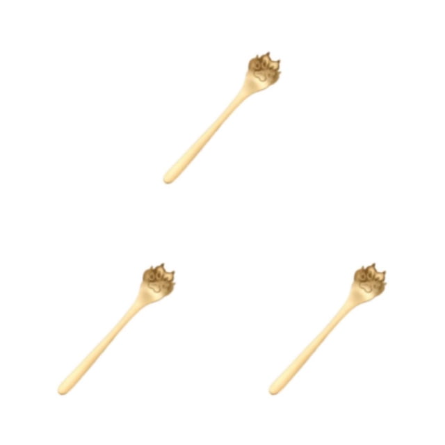 Toystoory Cuchara versátil para té y postres para fiestas y cafés, esencial para beber té, tetera, cuchara de acero inoxidable, pata de perro Type1 NO1